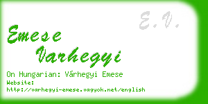 emese varhegyi business card