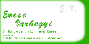 emese varhegyi business card